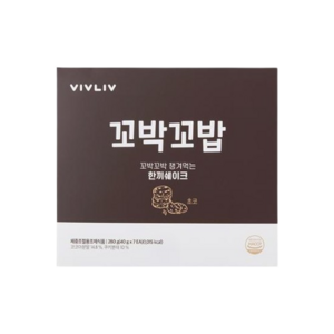 비브리브 꼬박꼬밥 식사대용 초코 맛 한끼 쉐이크, 40g, 7개