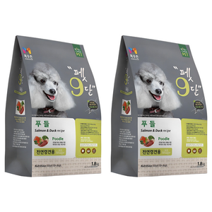 목우촌펫 강아지 펫9단 기능성 사료, 푸들, 1.8kg, 2개