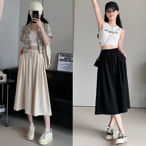 스타일러버 하이웨스트 7부 밴딩 치마바지 와이드 슬림핏 3 Size 2종세트