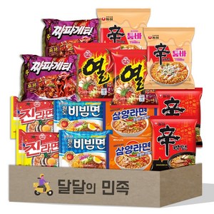 달달의민족 7종 신제품 신라면2 짜파게티 마라2 툼바2 삼양라면2 진라면2 열라면2 비빔면2, 1박스