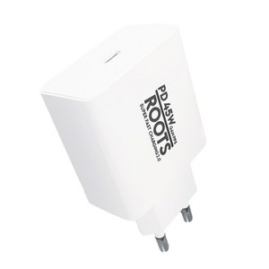 디에이치몰 루츠 45W GaN PD PPS C타입 국내생산 초고속충전기 5V 5A 아이폰 충전기, 케이블 미포함, 화이트, 1개