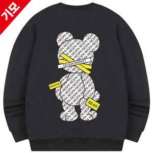 [당일출고/기모추가] 베어베우 맨투맨 티셔츠 빅사이즈 남자여성 ZAMD_0018