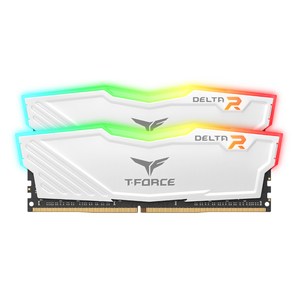 TeamGroup TForce DDR4-3600 CL18 Delta RGB 화이트 패키지 가넷 램 32GB 데스크탑용, 1개