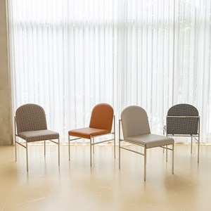 온다이닝 시크체어 패브릭 가죽 인테리어 카페 테이블 식탁의자, 1개, 카멜