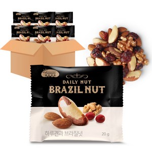 하루한줌 브라질넛하루견과20g 100봉(번들) 감사선물 견과류세트 답례품 건강간식, 100개