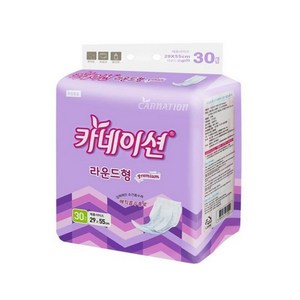 카네이션 속기저귀 프리미엄 라운드형 30매입 4팩, FREE(onesize), 10개입, 4개