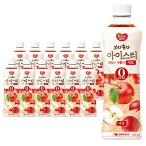 동원 보성홍차 아이스티 제로 애플 500mL, 12개