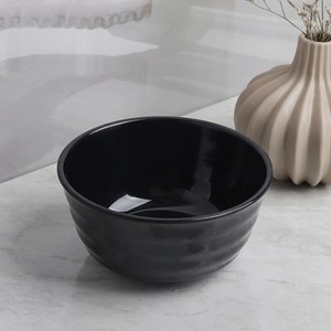 흑색 멜라민 그릇 라면 짜장 식당 대접, 흑 골우동 중 16.6cm, 1개