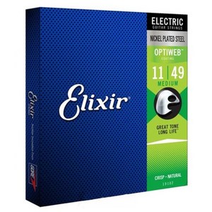 Elixi 엘릭서 일렉 옵티웹 기타줄 OPTWEB Medium 19102 011-049, 1개