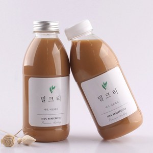 페트병 PET 밀크티 500ml 흰색캡 100개 (약 지름 7.1cm x 높이 17.3cm 마개3.8cm)