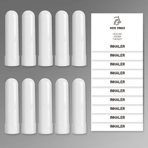 포포라운지 인헤일러 공병 아로마 코흡입기 용기, 10개, 화이트