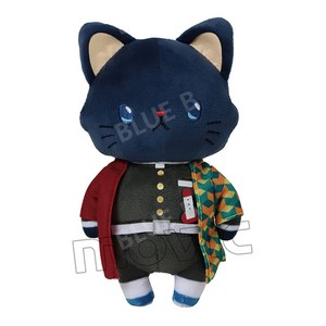 일본 MOVIC 귀멸의칼날 withCAT 고양이 누이구루미 안대포함 5종 봉제인형, 15cm, 기유, 1개, 15cm