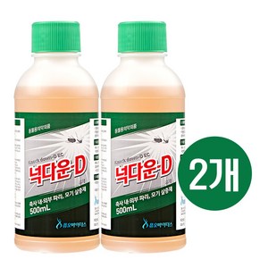 넉다운D 고독성 속효성 유기인계 살충제 파리 모기 해충퇴치, 500ml, 2개