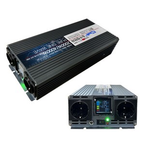 KDsafe 컬러LCD 인버터 2000W 12V 한국형 순수정현파 220V 10.3V-17V, 1개