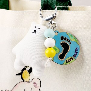 아트랄라 북극곰 키링 열쇠 가방 고리 지구온난화 환경 만들기, 단품, 1개