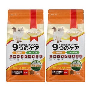 스마트하트골드 고양이 나인케어 기능성 사료, 피부/피모, 1.2kg, 1개