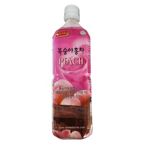 스위트코리아 복숭아홍차 1000ml X 6개 피치티 액상음료 과일 원액, 1L