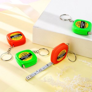 컴팩트 미니 줄자 (혼합색상 5개입), 연두3개 빨강2개, 1세트