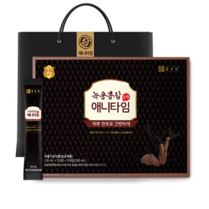 종근당 녹용홍삼 애니타임 스틱 30개입 + 쇼핑백, 300ml, 1개