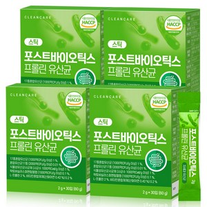 클린케어 포스트바이오틱스 프롤린유산균, 60g, 4개