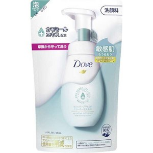 유니레버 Dove (도브) 센서티브 마일드 크리미 거품 클렌저 리필 [거품 세안제], 단일, 140ml, 1개