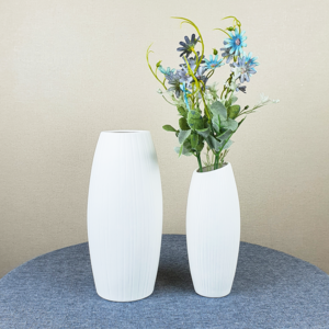 쟁이테이블 도로시 유로 화이트 세라믹 화병 조화 도자기 꽃병 인테리어 소품 오브제, B타입