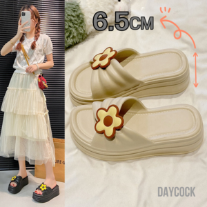 데이콕 여성 통굽 슬리퍼