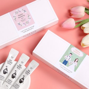 선물담길 국산 꿀스틱 답례품 결혼 결혼식 돌잔치 웨딩 개업 승진 조문, 기본스티커02(이름및문구표시안됨), 1개