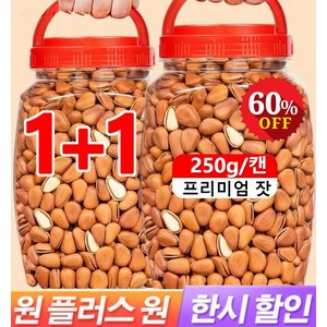 1+1프리미엄 잣 500g 백년 수령 붉은 잣 원색 큰 잣 큰 알갱이 잣 황잣 풍부한 단백질/성숙도 96%, 붉은 잣 2캔 총 500g, 250g, 2개