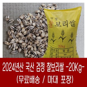 [다온농산] 국산 검정찰보리쌀<찰보리> -20Kg- 바짝도정 부드러움, 1개