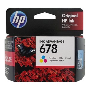 HP NO.678 정품잉크 CZ108AA HP3545 HP2645 HP4645, 컬러(CZ10&AA), 2개