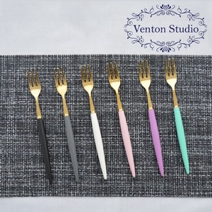 벤톤스튜디오 드블랑 골드 케이크&양갱 티포크 1P, 퍼플, 1개