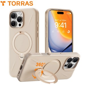 (공식) TORRAS 토라스 360도 QPro 회전식 스탠드 초강력 맥세이프 호환 밀리터리 등급 충격 방호 PC 소재 휴대폰 케이스- 자유로운 각도로 당신의 삶을 향상시키세요!