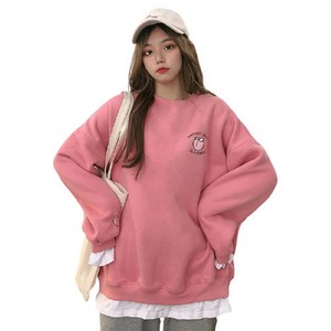 퀸하우스 과일 레터링 자수 맨투맨