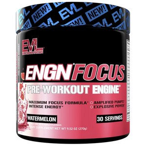 EVLUTIONNUTRITION ENGN 포커스 프리-워크아웃 엔진 수박 맛, 1개, 270g