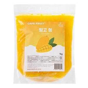 Cafe fruit 과육이 살아있는 프리미엄 다이스 망고청 1kg, 1개입, 3개