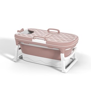 스마트 접이식 욕조 (대형 중형 소형) 성인 욕조 아동 욕조 유아용 욕조 신생아 전용 욕조 핑크색 블루색, LB04 핑크 116x62x52cm, 핑크