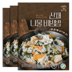 맛집곳간 국내산 나물밥 곤드레 산채 가지나물 뽕잎 무시래기 비빔밥 나물 x 3봉, 3개, 산채 2인용