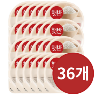 햇반 백미밥 210g 중간공기, 7.56kg, 1박스