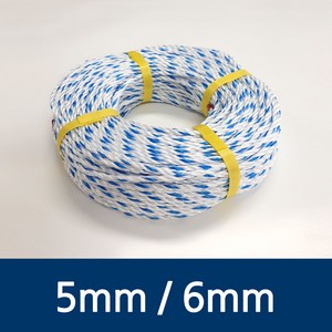 피피 로프 PP PE 빨랫줄 다용도 캠핑 안전 밧줄 노끈 5mm 6mm, 5mm x약81m x1개, 1개