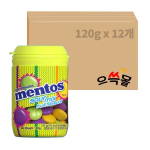 멘토스 사워믹스 바틀, 120g, 12개