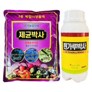 [농사마트] 누림 제균박사 500g + 흰가루박사 500ml 세트 미생물 사은품 계량컵, 1개