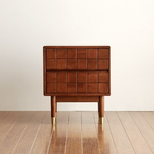 유씨엠 몬트 고무나무 원목 침대 협탁 2단, 상세 설명 참조