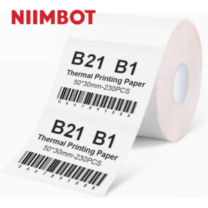 Niimbot B21 B1 라벨프린터 라벨지, 사각화이트 40x60, 1개