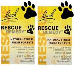 Bach 오리지널 플라워 레메디 Rescue Remedy 반려동물용 천연 스트레스 완화제 스포이트 무알코올 10ml(0.35 floz) 2 SET, 1개