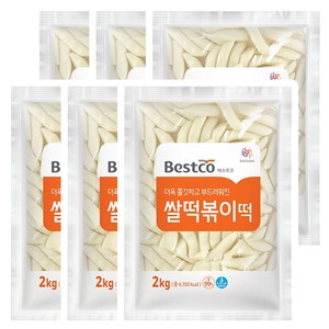 베스트코 쌀떡볶이떡 2kg, 6개