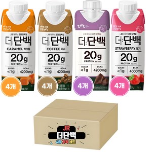 [JR기획세트] 빙그레 더단백 드링크 프로틴음료 4종, 16개, 250ml