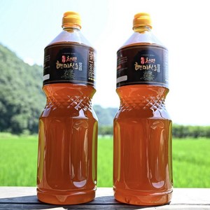 현미흑초 1.8L 2년숙성 천연 발효 현미 식초 / 겨우살이 첨가, 2개