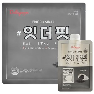 델리스푼 잇더핏 단백질 쉐이크 1주플랜 흑임자맛, 7개, 40g