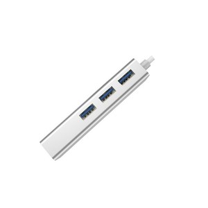 Devia 쉰들러 시리즈 타입-C 투 RJ45/USB 3.1 허브, Silve, 1개